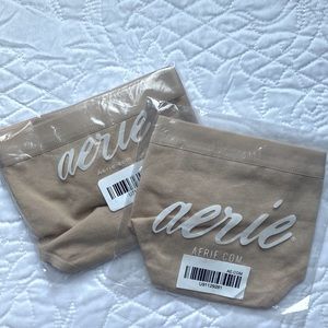 aerie Nude Thong Panties (2) Sz L NWT